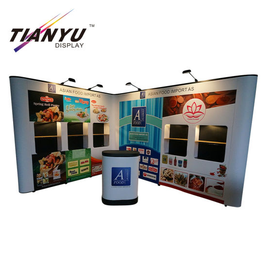 Pop-Displays para ferias bandera de la tela stand para la venta