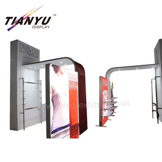 Exhibición de aluminio de la cabina para el soporte de la exposición de la ropa de la promoción