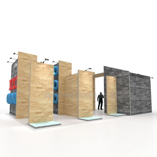 De moda en todo el mundo Edificio fácil Modular Diseño de stand de exhibición personalizado Stand de exhibición de feria comercial