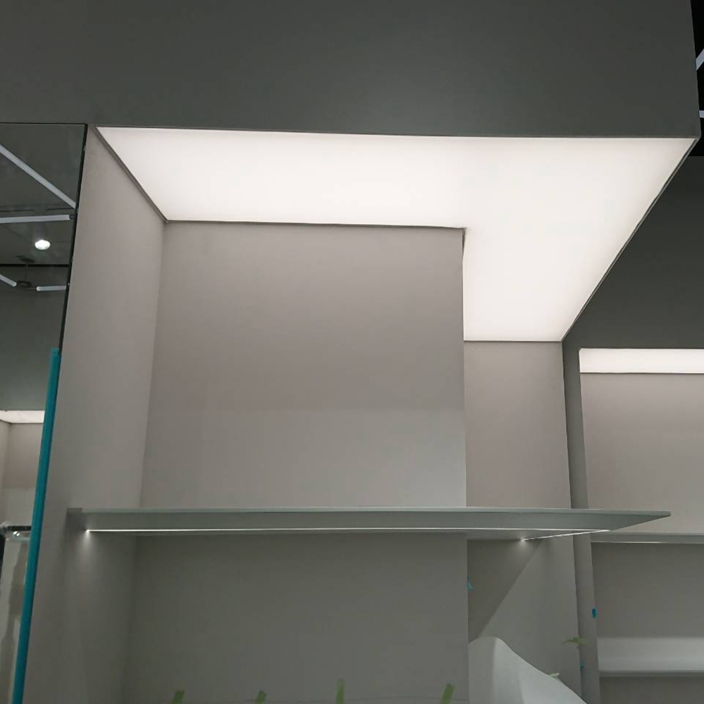 gráfico borde de silicona LED sin marco techo de la caja de luz