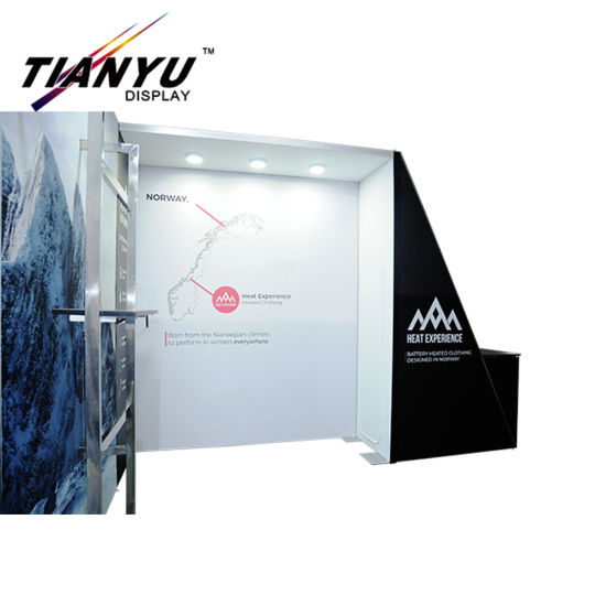 Suministro de agua caliente de la fábrica simple venta personalizada Publicidad Exposición stand stand