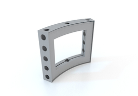 -Series M marco anodizado de aluminio curvado 1 / 16a