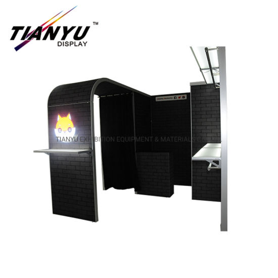 Personalizado impreso con retroiluminación LED stand de feria para la venta