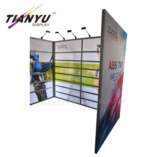 Tian Yu Do Island Exposición Comercial Soporte diseño de los pies 10X10 con Sistema de estantería