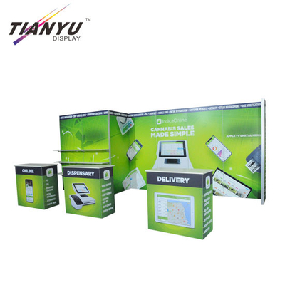 Venta caliente Advertising10X20 Custom Logo Trade Show Display Tension Fabric Exhibition Cabina para ventas