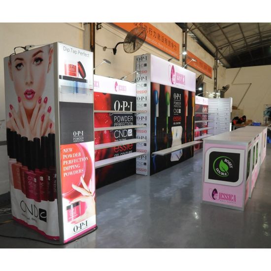 ODM personalizado impresión de la insignia Feria Exposición de aluminio promoción de la exhibición portátil