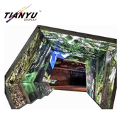 Tian Yu hacer por encargo Exposición stand de diseño utilizados en forma diferente aluminio Tela Caja de luz LED